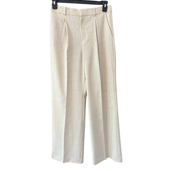 Mango‎ Cream Pleated Trousers size 6 - Picture 1 of 6